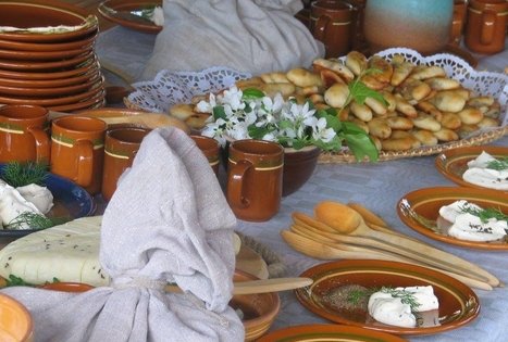 Traditional dishes at homestead "Pas Tevukus"