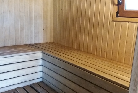 Sauna (Lithuanian) on the lake shore