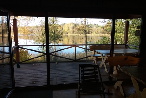 Sauna (Lithuanian) on the lake shore