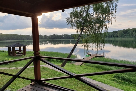Sauna (Lithuanian) on the lake shore