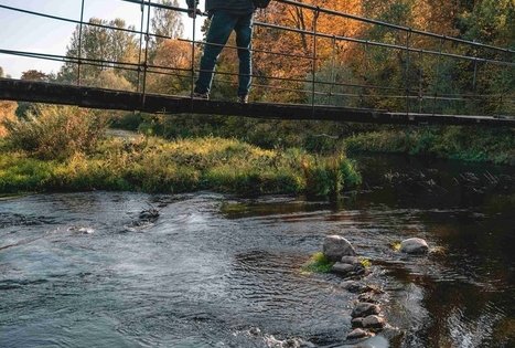 Suspension bridge over Dubysa