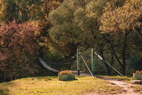 Suspension bridge over Dubysa