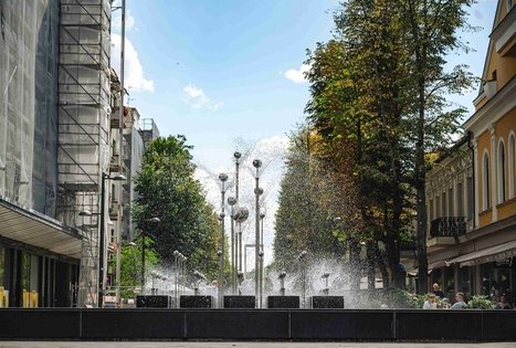 Fountain in Avenue of Freedom (Laisvės Alėja)