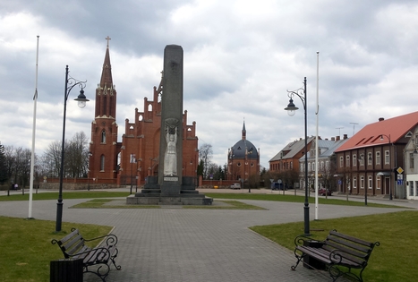 Independence Square in the Old Town of Rokiškis
