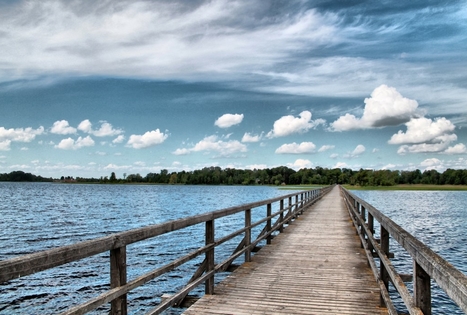 Footbridge Across Sirvena Lake 