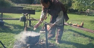Traditional fish soup in Gaideliai homestead