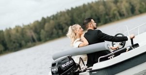 Motorboat rental for a swim on Lake Siesartis